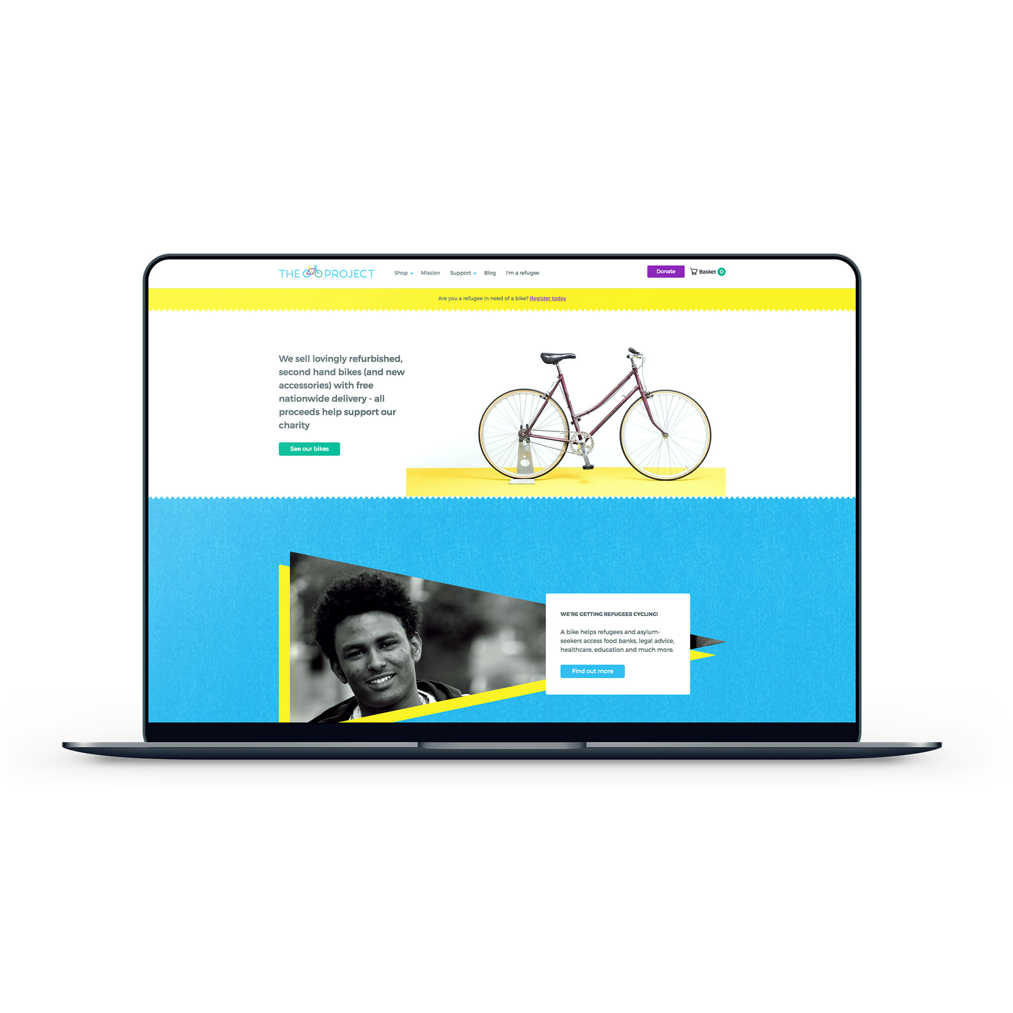Bike Project homepage webdesign portfolio